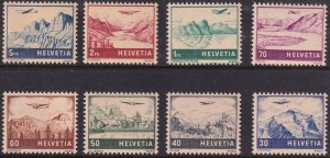 Sc# C27 / C34 Switzerland 1941 MNH complete airmail set CV $80.00 