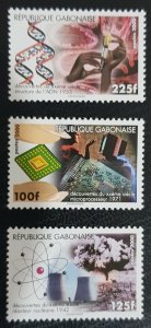 GABON 2000 - YT 1009 - 1011 DISCOVERED INVENTIONS DNA DNA NUCLEAR PROCESSOR MNH-