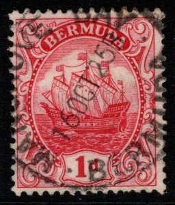 BERMUDA SG78 1922 1d SCARLET USED