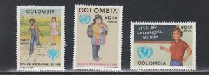 Colombia # C673-675, International Year of the Child, Mint NH..