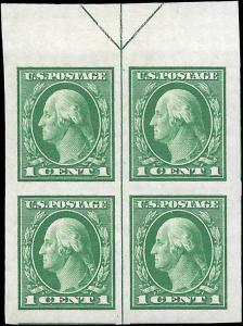 1916 US SC # 481 SUPERB JUMBO ARROW BLK  NH og  HING MARK IN MARGIN  -  SOUND.