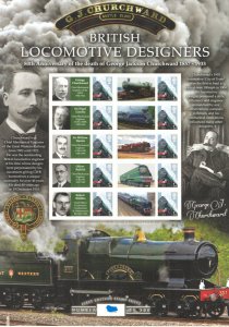 GB 2014 BC-422  British locomotive smiler sheet no. 445 UNMOUNTED MINT/MNH