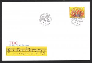 Finland Aland Islands Sc# 128 FDC 1996 Music Festival