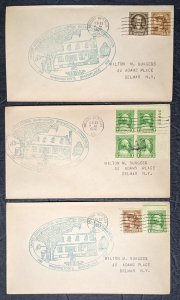 1932 Washington Bicentennial covers x12 commission cachets Mt Vernon [y79]