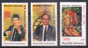 INDONESIA - 1997 INDONESIAN ARTISTS - 3V - MINT NH