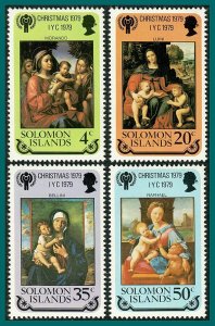 Solomon Islands 1979 Christmas, Year of the Child, MNH  #413-416,SG404-SG407