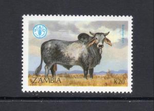 ZAMBIA 421 MNH VF Brahman Bull