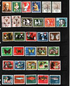 Germany-Sc#B362//B399-eight used semi-postal sets-