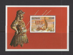 Guyana #3311 (1998 Viking ship sheet) VFMNH CV $4.25