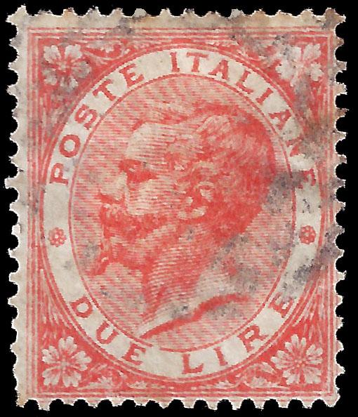 Italy 1863 Sc 33 used vg-f