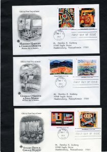 4748 a-l Modern Art, FDC set/6 PCS cachet addressed