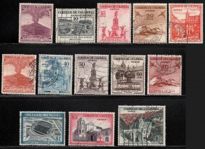 Colombia # C239-53 ~ Short Set 13 of 15 ~ Airmails ~ Used, MX