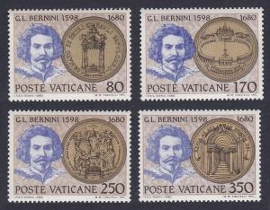 Vatican 300th Death Anniversary of J L Bernini SG#747-750 SC#673-676