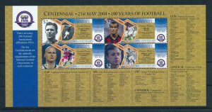 [105263] Dominica 2004 Football soccer Puskas Rivaldo Cruyff Sheet MNH