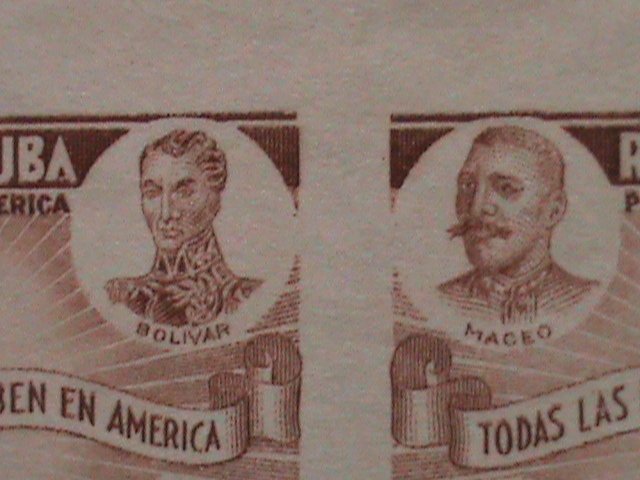 ​CUBA-1942-SC#369 80 YEARS OLD- WORLD FAMOUS PERSONS IMPERF-MNH BLOCK -VF