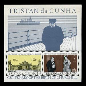 TRISTAN DA CUNHA 1974 - Scott# 197a S/S Churchill NH