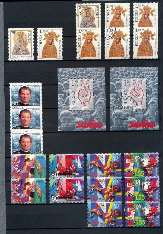 POLAND 2000/1 MNH Used (Appx 100 Items) (DD480)