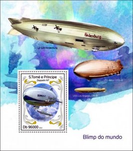 St Thomas 2014 Aviation Air Ships  Stamp Souvenir Sheet ST14301b