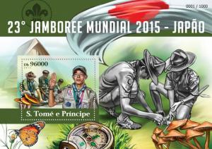 SAO TOME E PRINCIPE 2015 SHEET JAPAN WORLD JAMBOREE SCOUTS st15306b