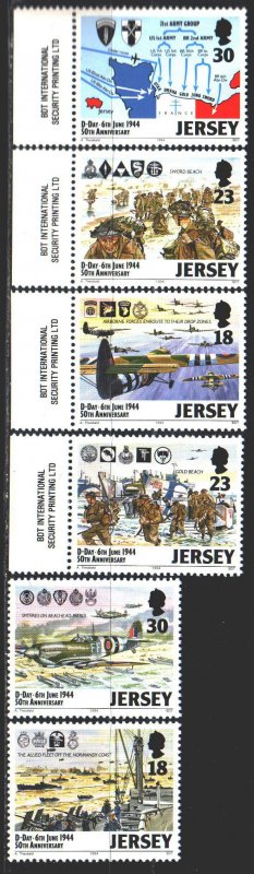 Jersey. 1994. 654-59. The landing of the Allied forces in France. MNH.