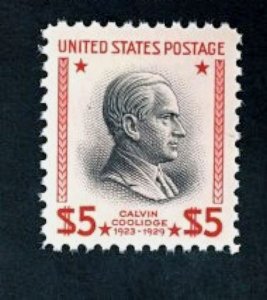 1938 MNH Sc# 834 F/VF  $5 Coolidge CV $125.00 (BNA 2024)