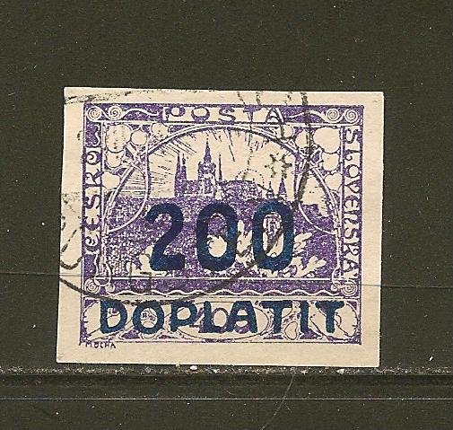 Czechoslovakia J19 Postage Due Imperforated Used