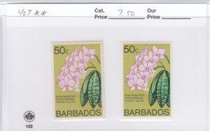 Barbados 407 50c Flower mnh