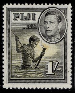 FIJI GVI SG262, 1s black & yellow, NH MINT.