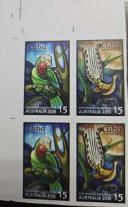 O) 2013 CUBA, IMPERFORATED, INTERNATIONAL PHILATELIC EXHIBITION AUSTRALIA 2013,
