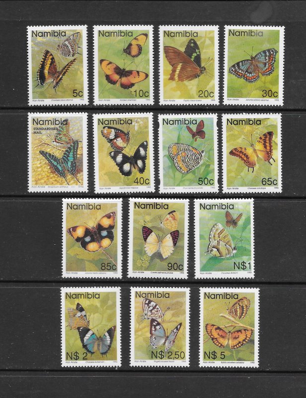 BUTTERFLIES - NAMIBIA #742-54  MNH