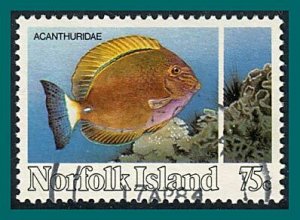 Norfolk Island 1984 Reef Fish, 75c used  #341,SG336