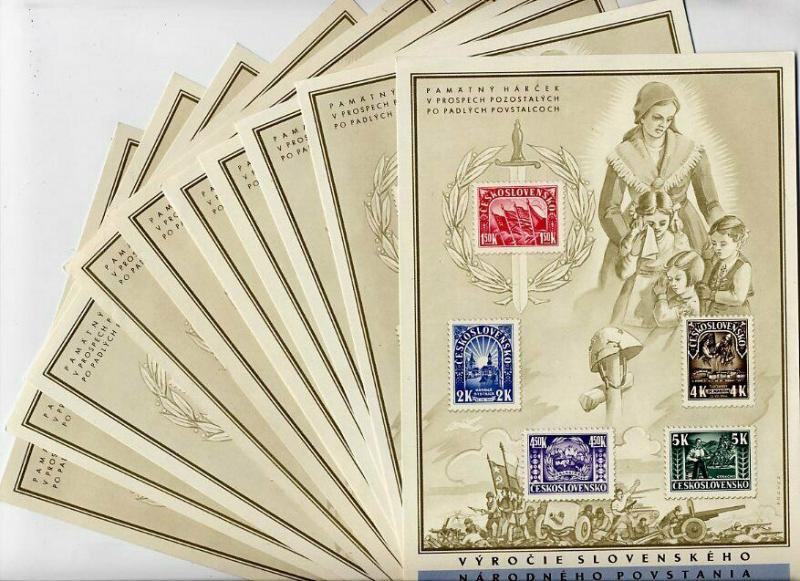 Czechoslovakia Stamps 10 # 288-92A Souvenir Sheets