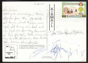 Barbados to Caruthersville MO 1987 Post Card  