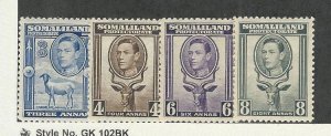 Somaliland, Postage Stamp, #87-90 Mint LH, 1938, JFZ