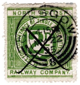 (I.B) North British Railway : Letter Stamp 2d (Glasgow)
