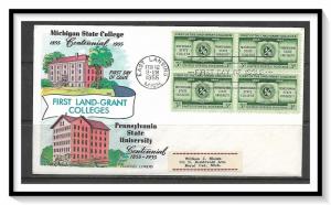 US #1065 Land Grant Colleges Block Fluegel Cachet FDC