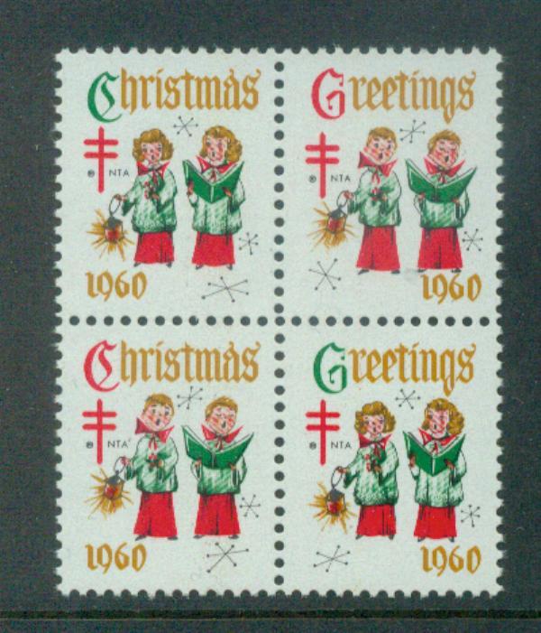 U.S. Scott WX204 1960 Christmas Seals MNH Block of 4