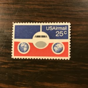 US SCOTT C89 MNH - 25¢  Plane & Globes (1) - XF/Superb