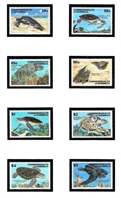 Dominica 1548-55 MNH 1993 Sea Turtles