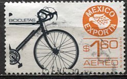 Mexico; 1975: Sc. # C491; O/Used Single Stamp Normal Paper