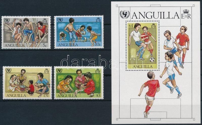 Anguilla stamp UNICEF set + block 1981 MNH Mi 446-449 + Mi 39 WS220366