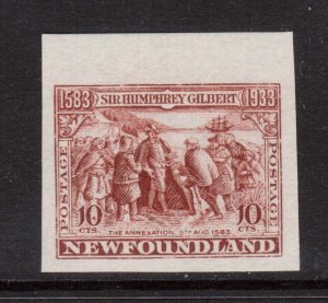 Newfoundland #220a XF/NH Top Margin Imperforate Single