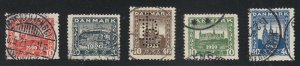 Denmark - 1920-21 - SC 156-60 - Used - Complete set