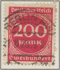Germany Deutsches Reich Weimar Republic Hyper inflation 200Mk stamp Mi269 1923