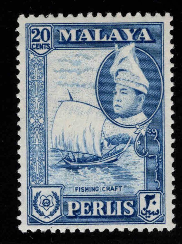 MALAYA  Perlis  Scott 35 MH* Fishing Craft stamp