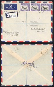 Aden 1962 Registered Airmail Cover from Crater to England