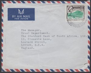 Rhodesia & Nyasaland 1959 Airmail Cover Used To England Postal Stationery