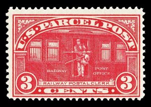 Scott Q3 1913 3c Parcel Post Issue Mint F-VF OG Very LH Cat $9