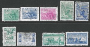 Uruguay 564-565, 579-585  Used