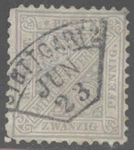 Germany State Wurttemberg Scott o100 Used official stamp